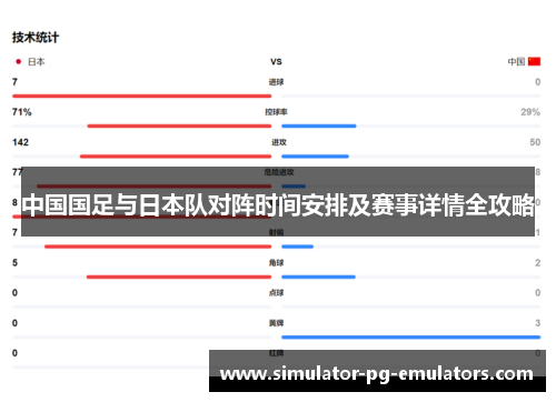 中国国足与日本队对阵时间安排及赛事详情全攻略