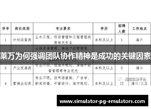 莱万为何强调团队协作精神是成功的关键因素